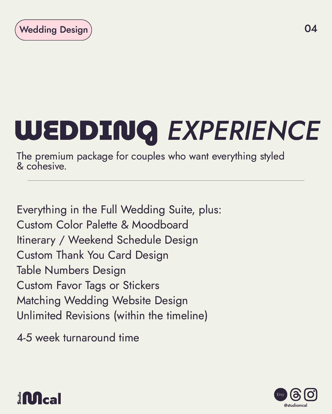 Wedding Experience